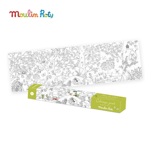 Moulin Roty 花园主题 巨幅涂鸦画卷 适合年龄3岁+ 色彩色感发挥 怎么涂都好看 法国品牌 712607 商品图7