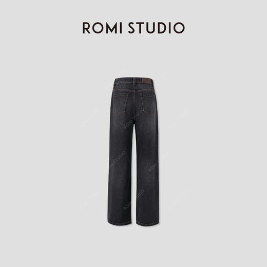 ROMI STUDIO“随性丹宁” 100%棉高士线洗水直筒牛仔裤 RW24AX80465 商品图1
