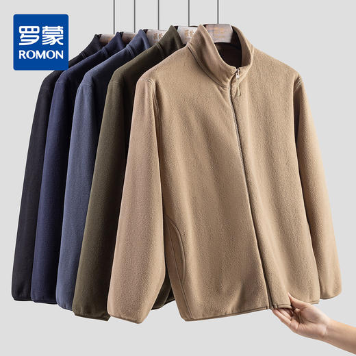 【双面摇粒绒】罗蒙经典立领摇粒绒夹克外套舒适百搭保暖夹克外套 商品图6