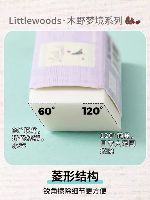 国誉木野梦境系列菱菱擦/颜色随机或到店自选 商品图3