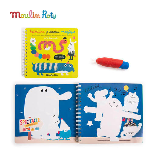 Moulin Roty 缤纷乐主题 水魔力涂色画册 适合三岁以上 涂水显色 可重复上色 法国品牌- 661609 商品图7