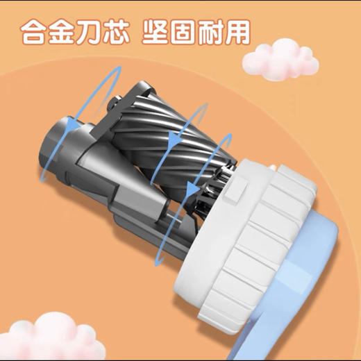 得力0641A卡通自动进笔削笔器/蓝 商品图1