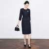 【高货wl】全新升级【铂金会员339/天猫459/差价120】(13543) 洛诗琳精致名媛气质职场假两件修身显瘦包臀中长款连衣裙 商品缩略图1