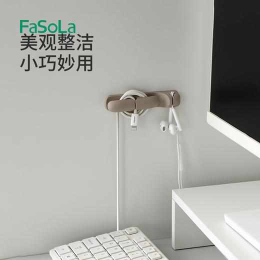 硅胶理线器桌面收纳手机充电线固定神器网线自粘整理收纳 商品图7