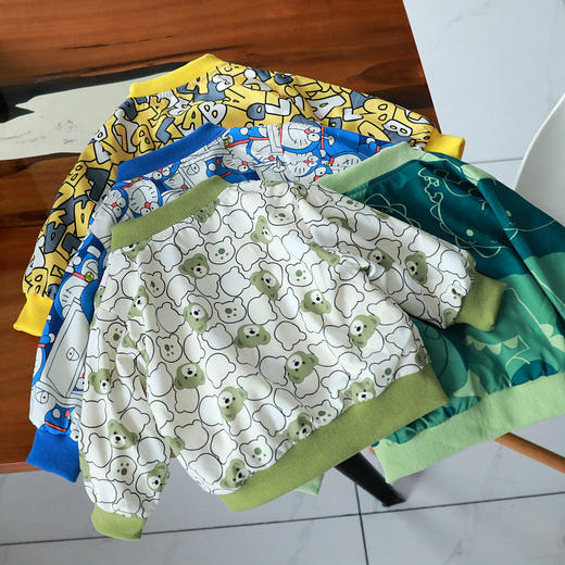 【加绒夹克外套，保暖舒适】宝宝秋冬新款童装 男女童加绒夹克外套 儿童双层圆领冲锋衣外套-QQ 商品图2