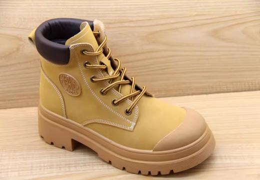 豪行22319102秋女士时尚短靴大黄靴百搭马丁靴 商品图1