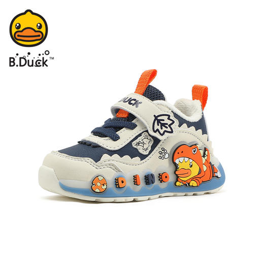 B.Duck小黄鸭童鞋男女童休闲鞋冬季新款发光鞋保暖加绒22-30 B5586897 商品图2