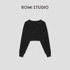 ROMI STUDIO“松弛纽约”甄选棉混纺内加绒廓形短卫衣 RW24ASG0360 商品缩略图3