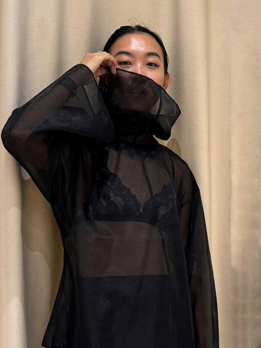 VC｜AW24074 Cedar sheer blouse  衬衫 [ 黑 / 白 ] 商品图3