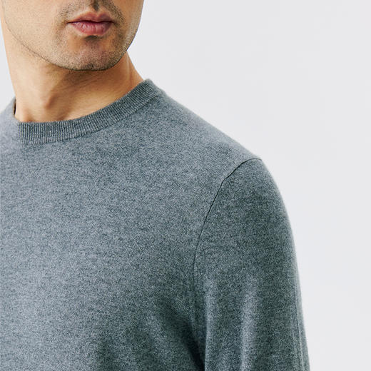 东黎 • 小山羊绒男士秋冬圆领基础款打底百搭套衫 4870 商品图8