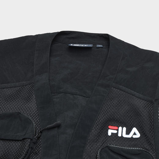 3件折上7折【自营】FILA/斐乐  男梭织马甲 F11M349704FBK 商品图2