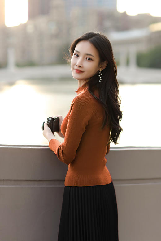 逸红颜明月优选 ##古风针织旗袍领上衣【宛清扬】,有美一人,清扬婉兮 商品图13