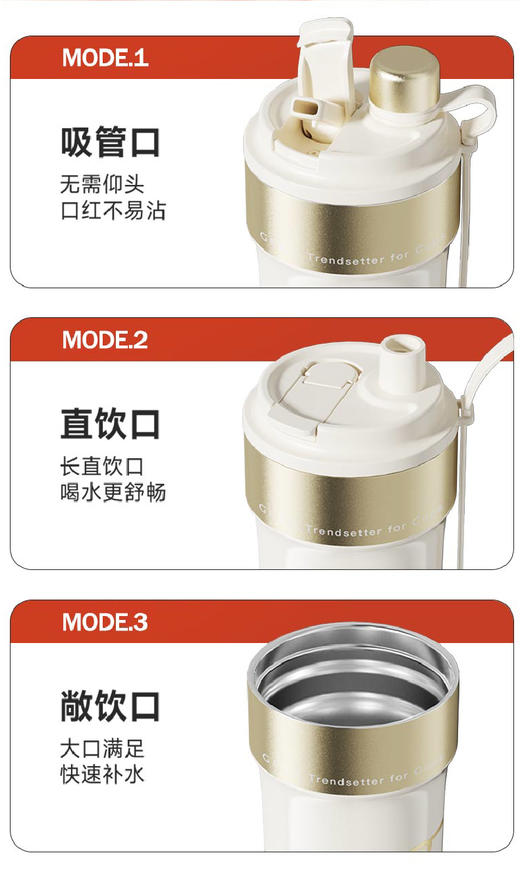 GE-CK24AW-B82系列 可口可乐联名款派派保温杯 商品图3