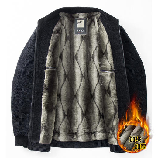 【雪尼尔】【新款DX】大依优型大码立领加绒棉服棉衣保暖加厚加肥加大上衣男士外套胖子 商品图7