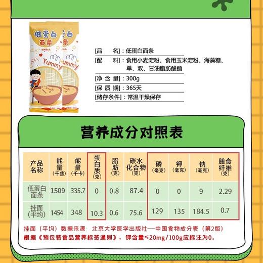 颖智低蛋白面条PKU主食0蛋白挂面食品300g 商品图1