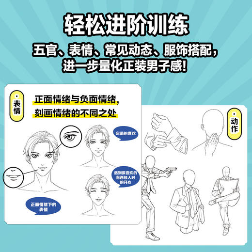 画出魅力非凡的漫画人物 优雅正装系 二次元少年男子动漫画教程书 男友人体动态人体结构服装搭配造型设计 商品图3