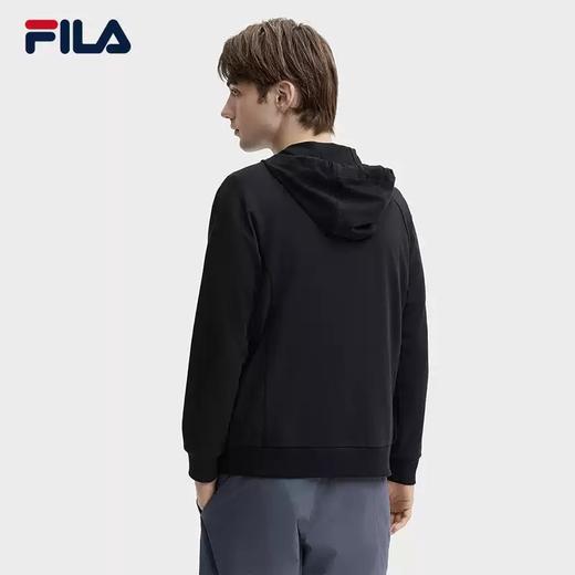 3件折上7折【自营】FILA/斐乐  斐乐男士针织连帽外套2024秋新款时尚休闲简约舒适上衣 F11M438503FBK 商品图2