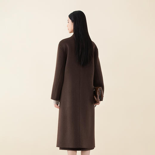 SCC8BD147诗梦松果棕长款大衣 商品图3
