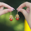 S925银镀金南红耳环 MY 商品缩略图0