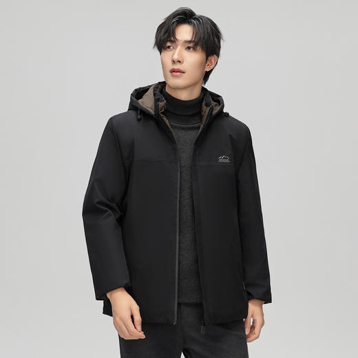 【帽子可脱卸】罗蒙秋冬保暖棉服男士外套舒适棉衣外套男百搭男士棉衣简约棉衣男 商品图3