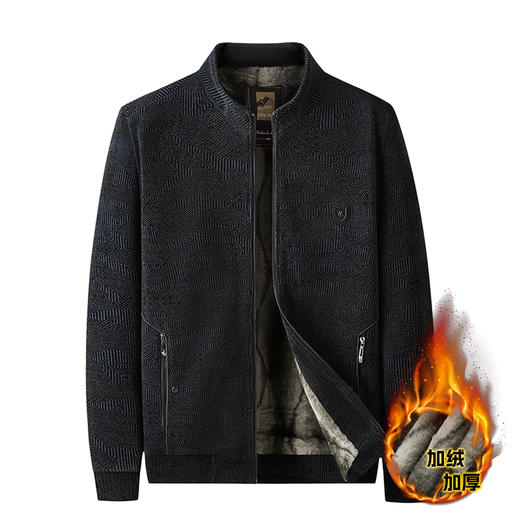 【雪尼尔】【新款DX】大依优型大码立领加绒棉服棉衣保暖加厚加肥加大上衣男士外套胖子 商品图0