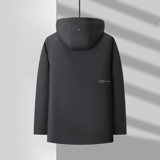 【可脱卸帽黑金加绒】罗蒙冬季锁温御寒加绒加厚棉衣男士中长款保暖连帽棉服爸爸装棉衣外套 商品图5