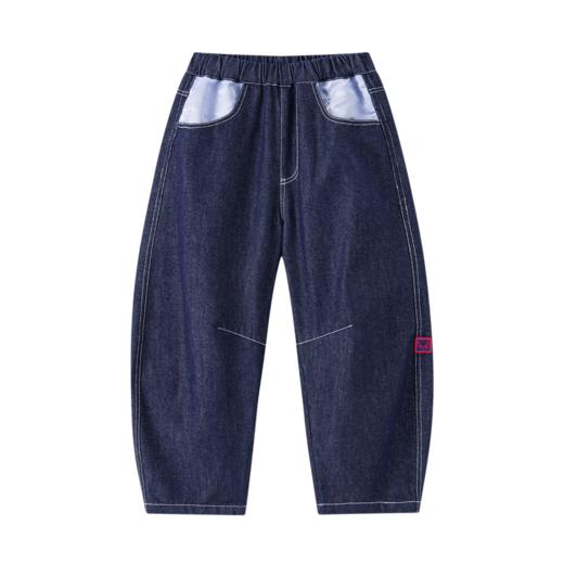 【shé来运转】漫画家24国风新中式卷云如意提花牛仔拜年裤长裤 商品图2