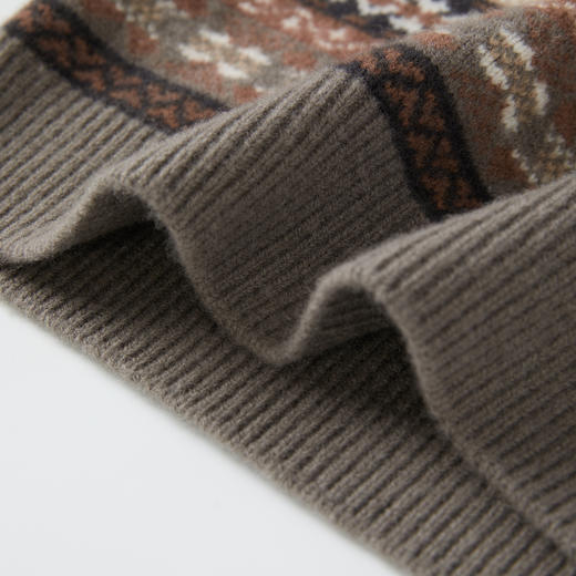 ROMI STUDIO“冬日松弛”100绵羊毛费尔岛复古花纹毛衫 RW24WSG0361 商品图4