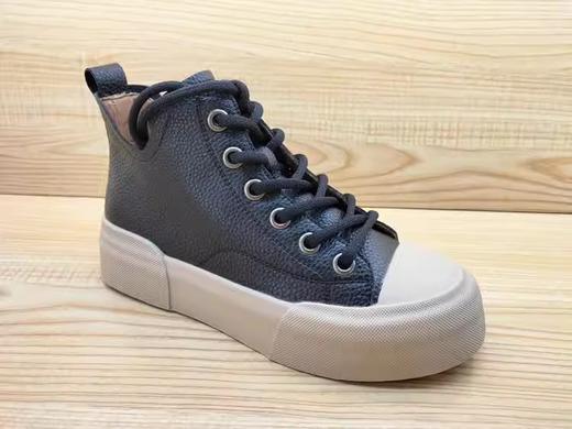 豪行2023秋季新款23317165真皮舒适厚底加肥高帮单鞋女休闲鞋 商品图1