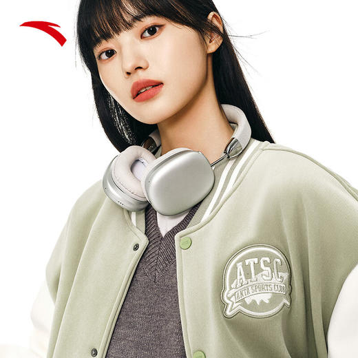 安踏【王一博同款】棒球服新款秋冬复古潮流保暖外套上衣152448702N 商品图1