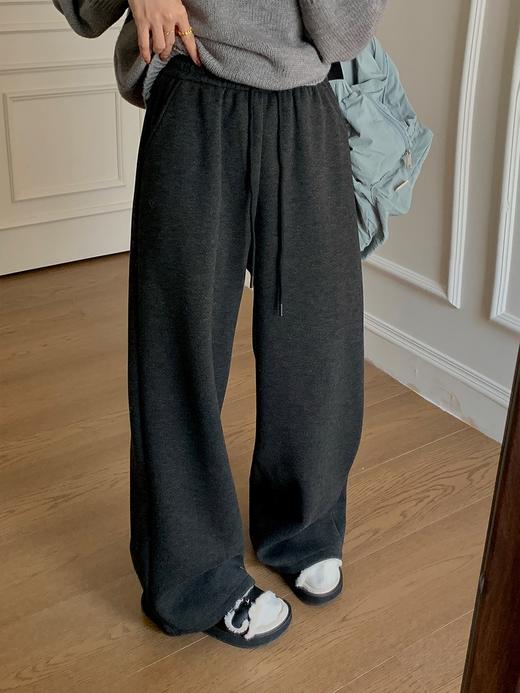 老米群专享秒杀！无退换🎈🎈🎈5分钟内支付有效。 浪漫入冬，暖汤神裤！绵羊毛+桑蚕丝《加厚！慵懒温暖阔腿微拖地裤》文艺，复古，炒鸡有范儿的温暖穿搭~K241107A  蛐 商品图3