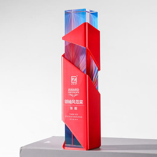 3D打印黑水晶奖杯年会纪念员工奖励 商品图2