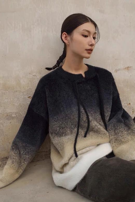 ANSUABEL 复古渐变软糯针织上衣 19319 商品图1