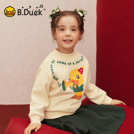 B.Duck小黄鸭儿童卡通动漫时尚圆领卫衣男女款冬季新款 BF5531056 商品图4