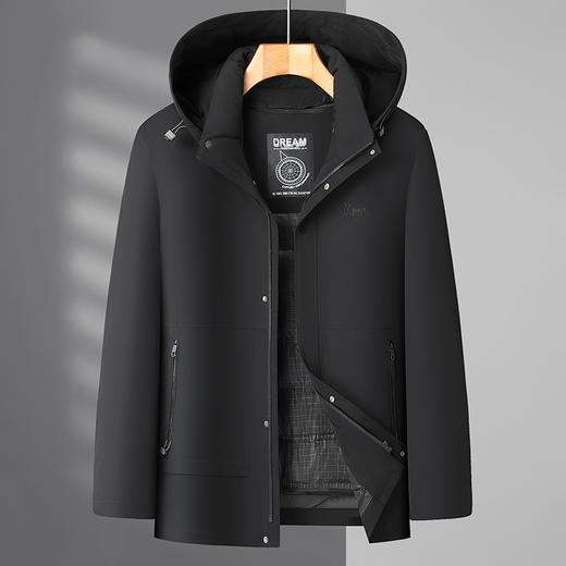 【可拆卸内胆】【新款DTX】大依优型大码可拆卸帽羽绒服夹克外套加肥加大肥佬休闲上衣男士胖子秋冬 商品图0