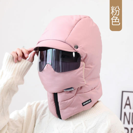 【一件顶三件！户外多功能帽子】女冬季加厚防风面罩保暖神器骑行电动车防寒套头棉帽雷锋帽男。ry 商品图7