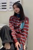 LNNNS 百搭条纹学院风圆领开衫外套 14498 商品缩略图0
