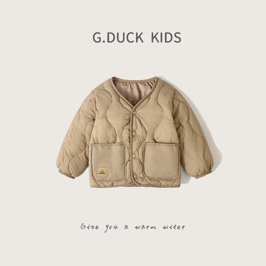 【科技锁绒，高填充量】新款小黄鸭儿童轻薄羽绒服 内胆宝宝外套 中小童保暖男女童 秋冬外套-QQ 商品图3