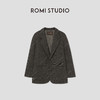 ROMI STUDIO“自我轮廓”桑蚕丝绵羊毛混纺花纱西装外套RW24AW90952 商品缩略图0