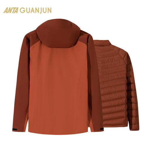 安踏冠军户外系列 冲锋衣羽绒内胆两件套男保暖防水外套152440617 商品图1