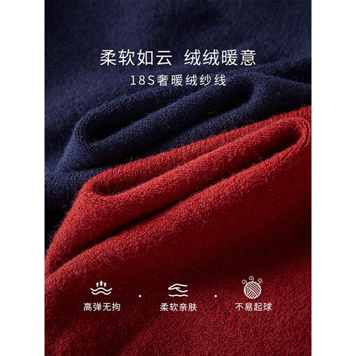 【年终特卖】熙世界秋冬款别致学院风条纹衬衫领假两件绞花针织衫毛衣 商品图3