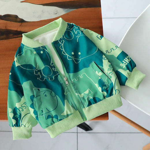 【加绒夹克外套，保暖舒适】宝宝秋冬新款童装 男女童加绒夹克外套 儿童双层圆领冲锋衣外套-QQ 商品图7