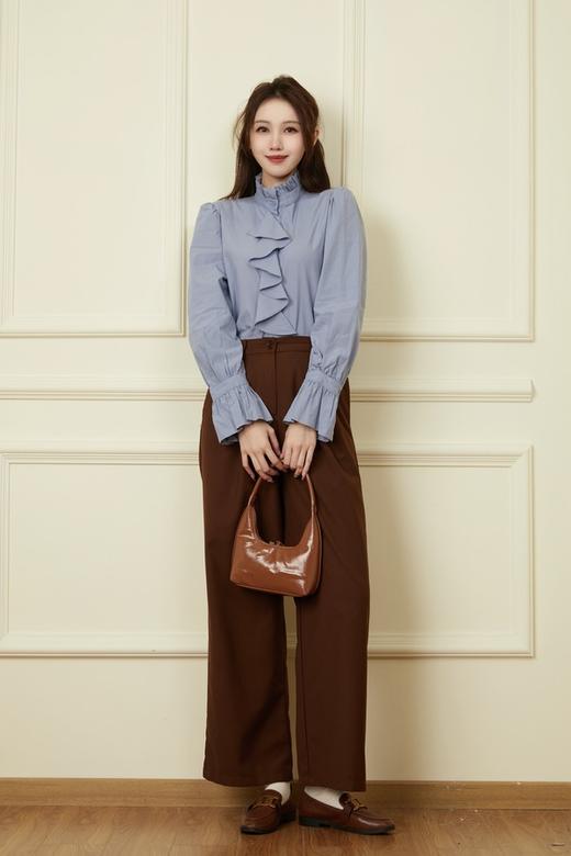 Le Malene 蓝色宫廷风花边领衬衣 19302 商品图11