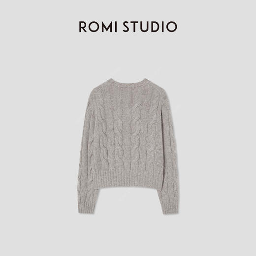ROMI STUDIO美利奴绵羊毛羊驼毛莱赛尔混纺套头毛衫 RW24WSY1019 商品图1
