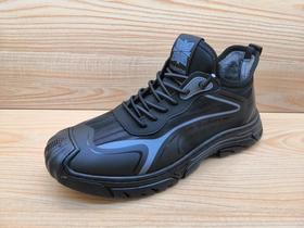 冬季新款豪行舒适运动休闲男鞋12462801时尚平底保暖加绒棉鞋