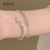 Winy9999足银净心莲手镯新中式小众精致银镯子送女友生日礼物 商品缩略图5