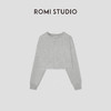 ROMI STUDIO“松弛纽约”甄选棉混纺内加绒廓形短卫衣 RW24ASG0360 商品缩略图2