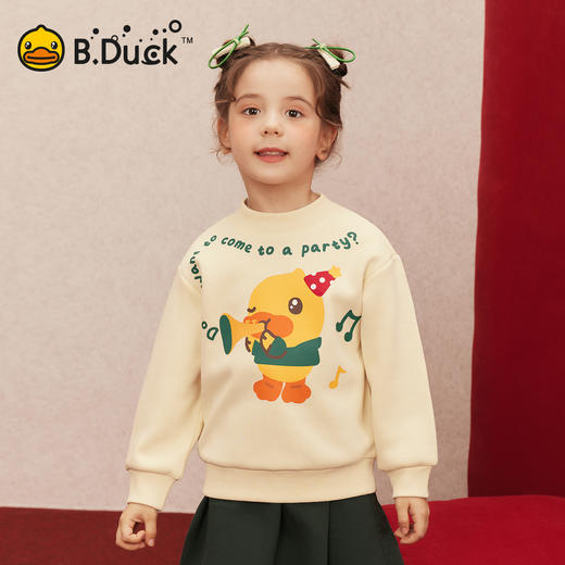 B.Duck小黄鸭儿童卡通动漫时尚圆领卫衣男女款冬季新款 BF5531056 商品图3
