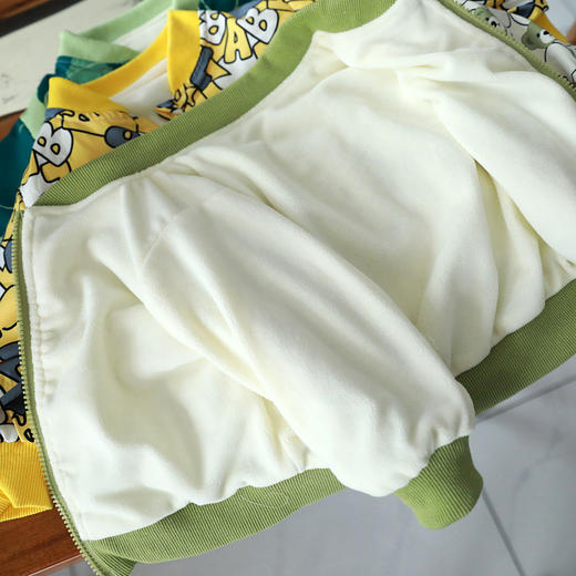 【加绒夹克外套，保暖舒适】宝宝秋冬新款童装 男女童加绒夹克外套 儿童双层圆领冲锋衣外套-QQ 商品图3