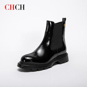 CHCH平衡鞋2024秋冬新品拉链粗跟时尚女靴切尔西短靴CN2B6051